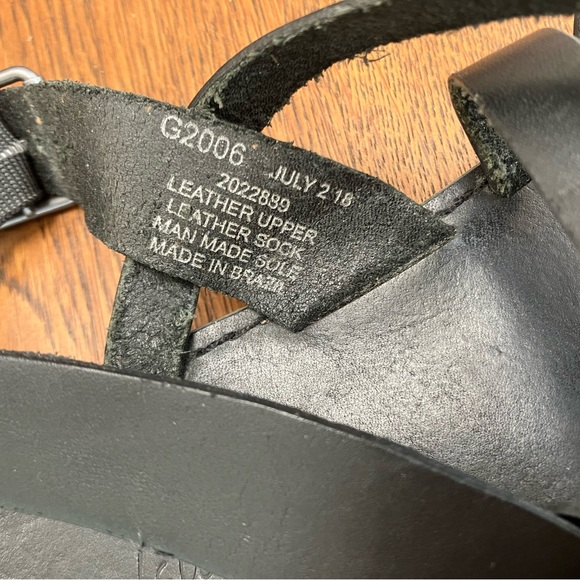 MADEWELL Boardwalk Multistrap Leather Womens Sandal Sz 9. Black. Made in Brazil. - Picture 6 of 7